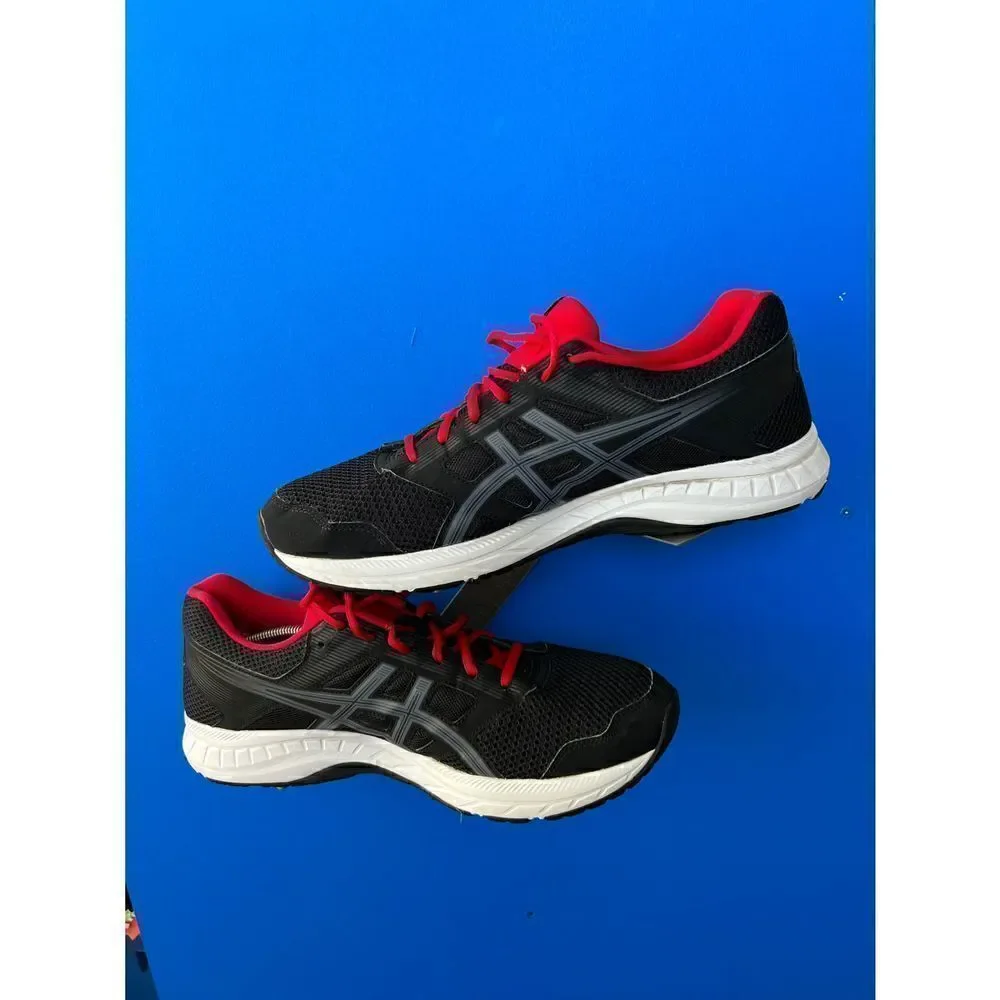 ASICS Men's Gel-Contend 6 Gray & Red Mesh Running Shoes US 13